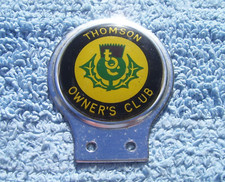 VINTAGE 1960s THOMSON CARAVAN OWNERS CLUB CAR BAR BADGE ~CLASSIC BRITISH CAMPING