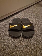 Nike Sliders Black And Gold