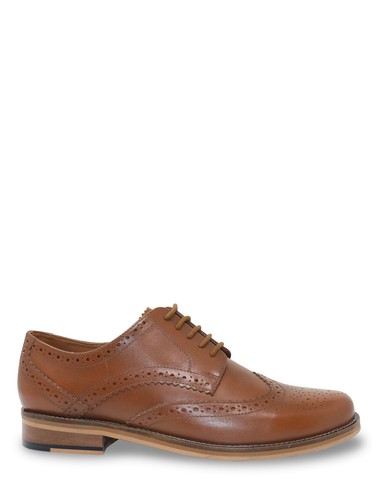 Mens wide fit leather brogue - fit,