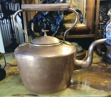 Giant Victorian Copper Kettle 12 Pint  Antique.