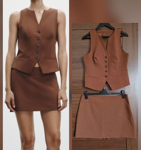 Zara brown waistcoat mini - zara,