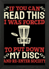 Disc Golf Frisbee Golf Framed