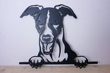 Whippet Head Metal Face Wall