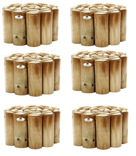 Log rolls garden border - rolls, edging