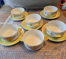 6X Vintage Retro Soup Bowls