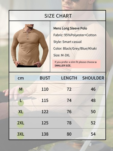 Men grey long - sleeve, polo