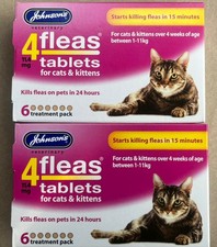 Johnsons 4Fleas Flea Tablets For Cats & Kittens - 12 Treatments Fleas Killer