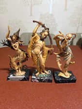 3 x  Depose Italy Japanese Samurai  thai  oriental Marble Base