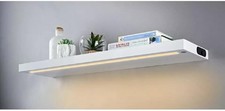 Warm White LED Floating Shelves Wall Mount Display Bar Hollow Board Furniture