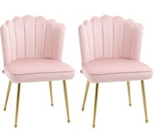 Velvet Shell Accent Chair for