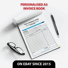 INVOICE BOOK PERSONALISED DUPLICATE A5 NCR PAD PRINT RECEIPT ESTIMATE BOOKS