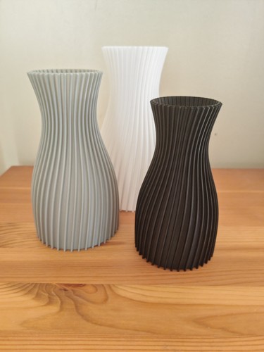 Unique printed fluted - 3d, vase