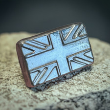 Solid Silver Union Jack Bar -