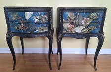 Decoupaged Vintage Bedside Tables