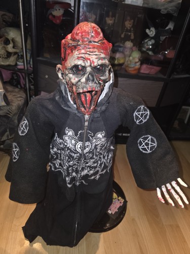 Ooak horror doll black metal - black,