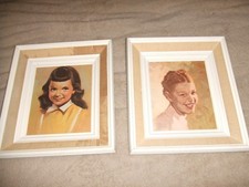 TWO FRAMED VINTAGE CHILD PORTRAITS PRINTS 1950/60'S