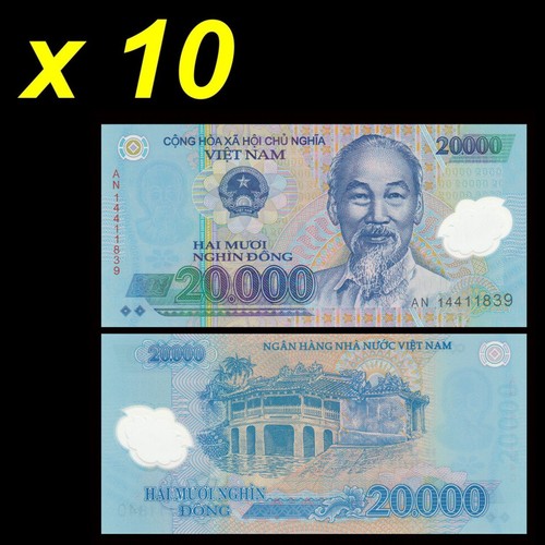 Pieces lot vietnam banknote - 10,