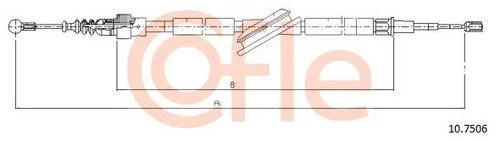 Handbrake cable left rear - handbrake,
