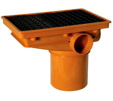 Flowplast Rectangular Push Fit Grid Rec Hopper  110mm Underground Drainage