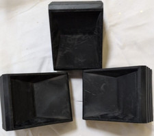 3x Rubber Ladder Pads Corbels Ladder Feet Protect Cover Black USED SEE PICS