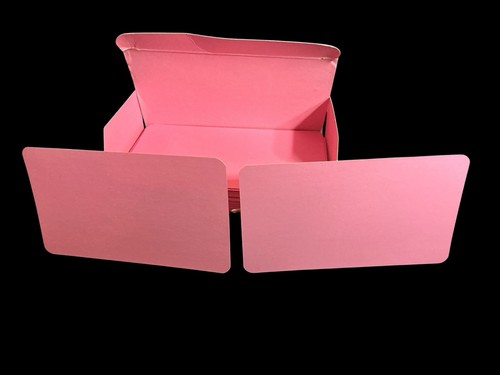 100 blank unlined pink card - unlined,
