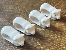 Set Of 4 Vintage White Ceramic