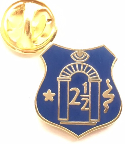 Orange lodge enamel lapel - orange, 2.5