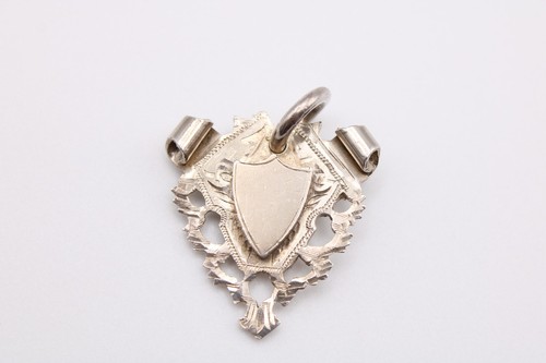 Antique silver shield - , fob