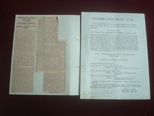 OXFORD LUNCHEON CLUB SIGNED BY THE SPEAKER KATHARINE DUCHESS OF ATHOLL