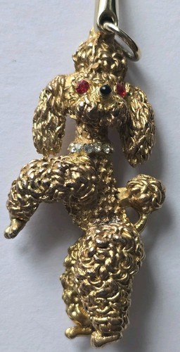 Vtg poodle keychain - vtg,