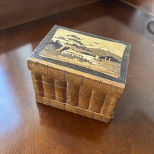 Antique Japanese Puzzle Trinket Box
