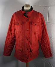 Womens Barbour Utility Quilt Red Quilted Jacket  VGC - UK 16
