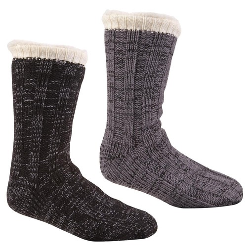 Mens chunky knit fully fleece - chunky,