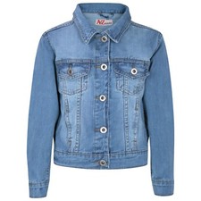 Kids Girls Light Blue Denim Jackets Designer Jeans Jacket Stylish Fashion Coats