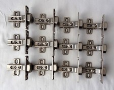 12 X SILVER MFI WARDROBE DOOR HINGES (SALICE 1A6)