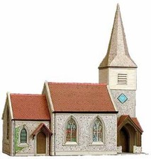 Superquick B29 Country Church Model Railway OO Gauge Die Cut Card Kit