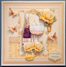 Large 8" x 8" Hand made 50th