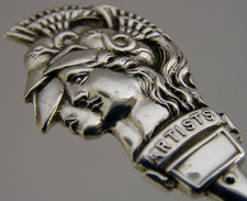 ARTISTS RIFLES SAS STERLING SILVER MILITARY SPOON 1911 ANTIQUE MILITARY