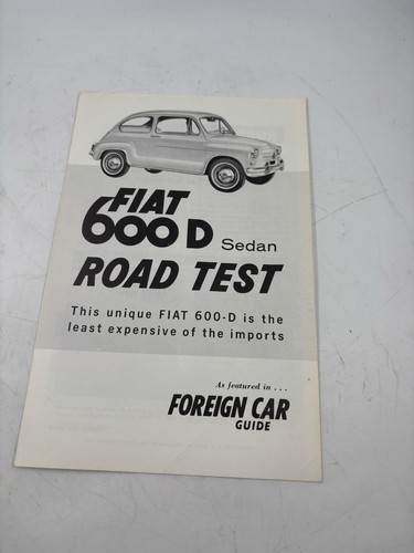 1965 fiat 600d sedan road - fiat,