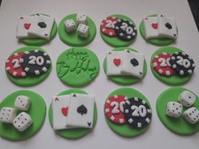 casino poker  edible fondant