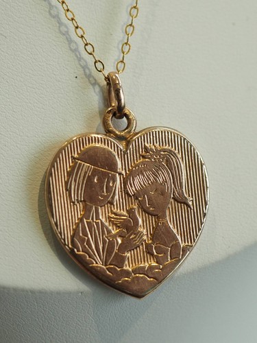 Peynet lovers gold plate - peynet,