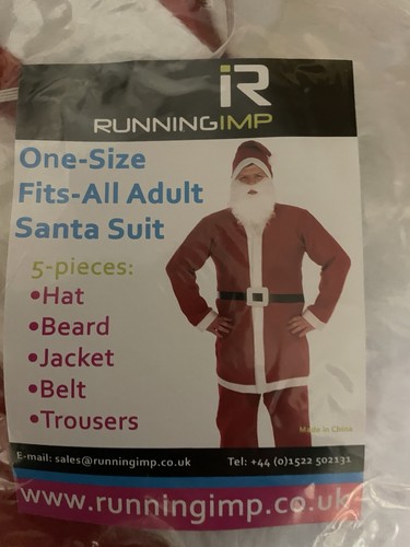 Running imp adult santa - running, suit