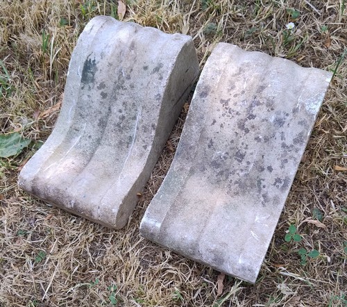 Pair antique carved - a,