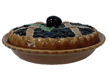 Vintage Majolica Blueberry Pie