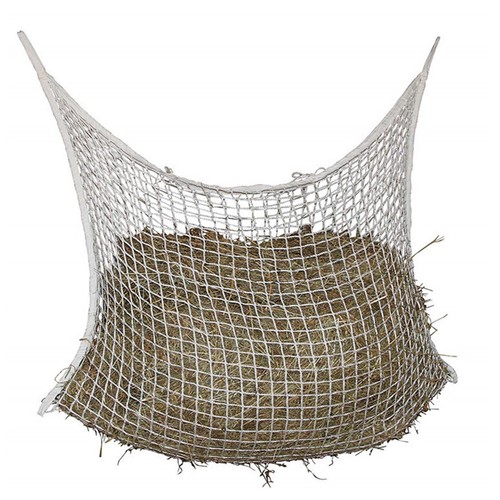 Hay net feed - hay, leather