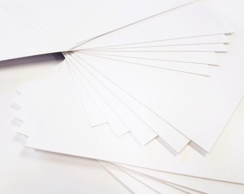Plasticard sheet white matt - white,