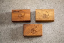 Cardas Golden Cuboid hi-fi equipment supports, set of 3 large myrtle wood blocks
