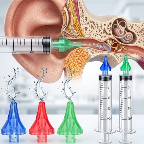 Ear wax removal syringe - ear,