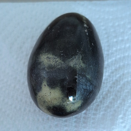 Polished black green stone - polished, &