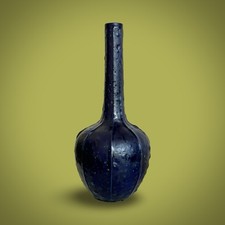 Outstanding Martin Brothers Gourd Vase Deep Blue Signed 1901 Arts&Crafts Pottery